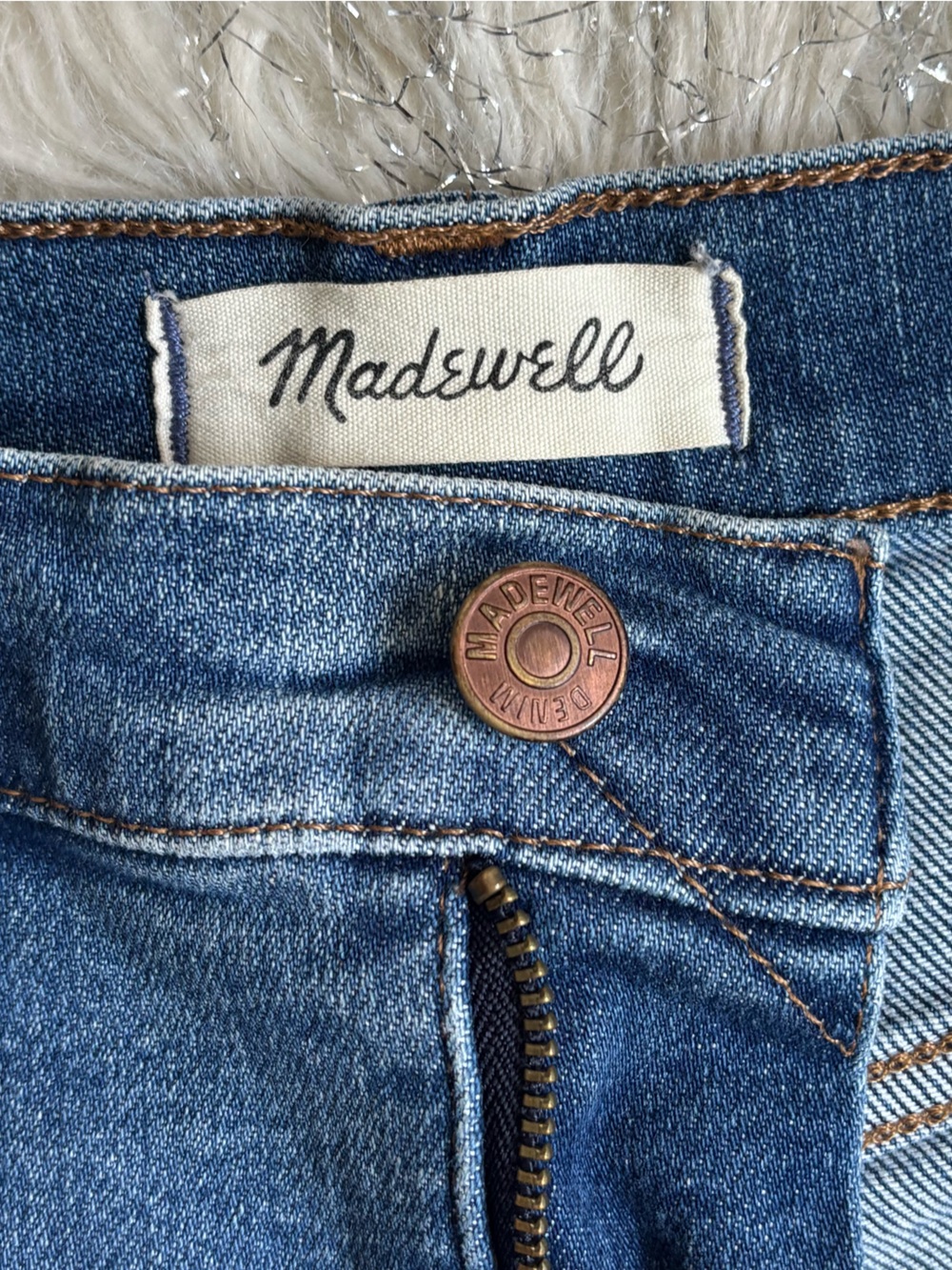 High-Rise Denim Shorts - Blue - Picture 5 of 10